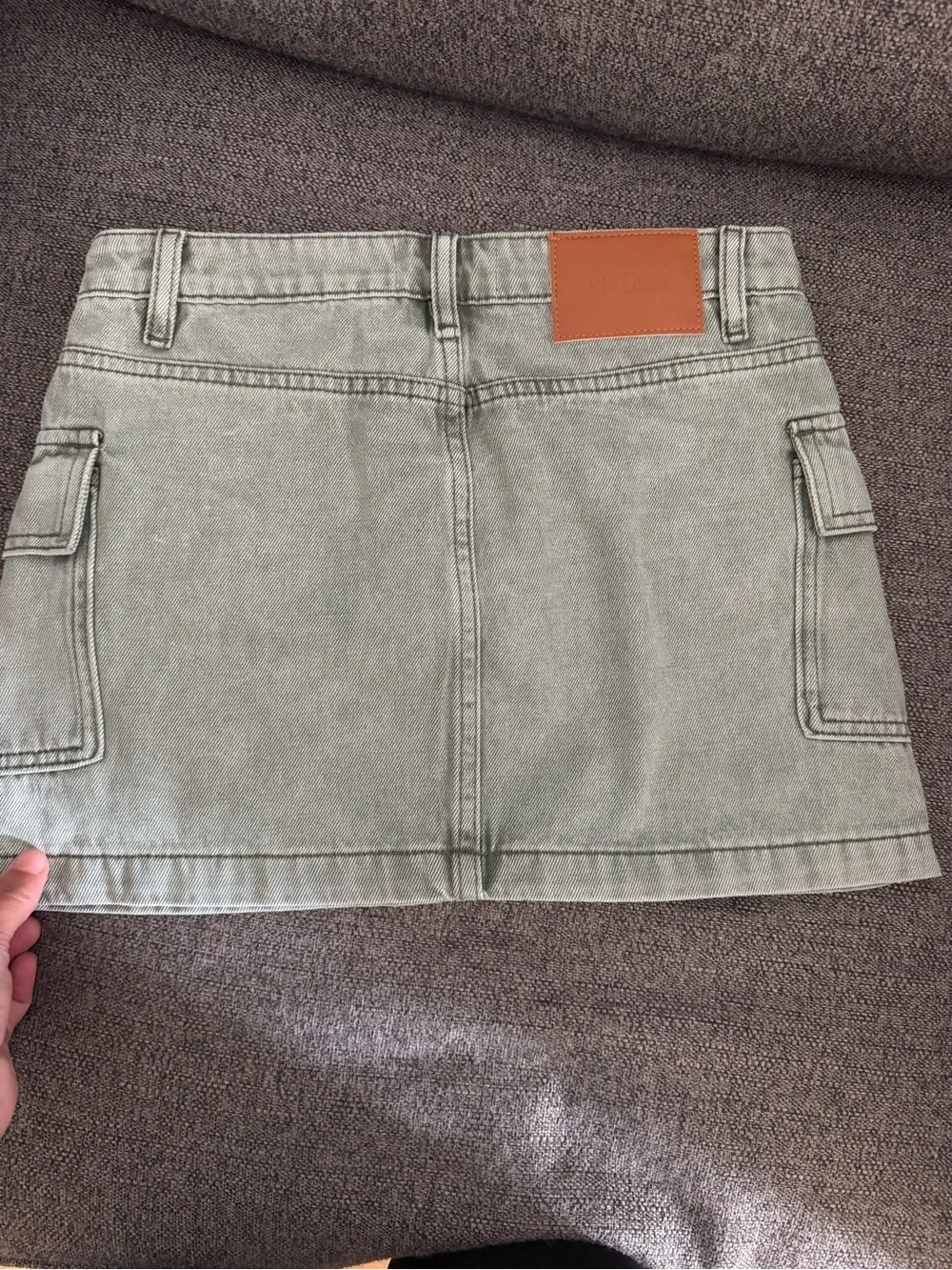 Princess Polly Green Cargo Denim Mini Skirt